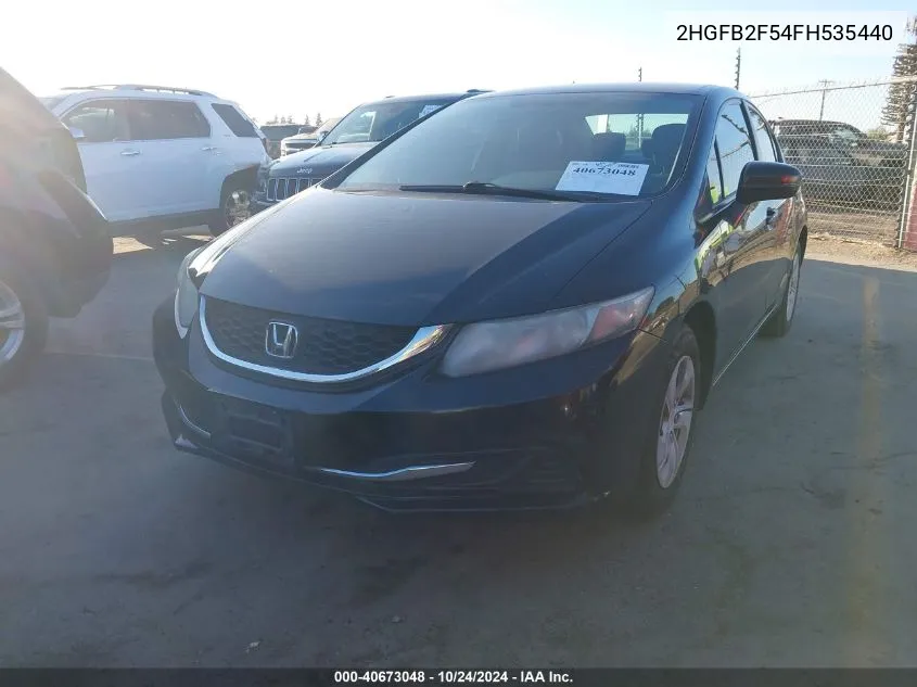 2HGFB2F54FH535440 2015 Honda Civic Lx