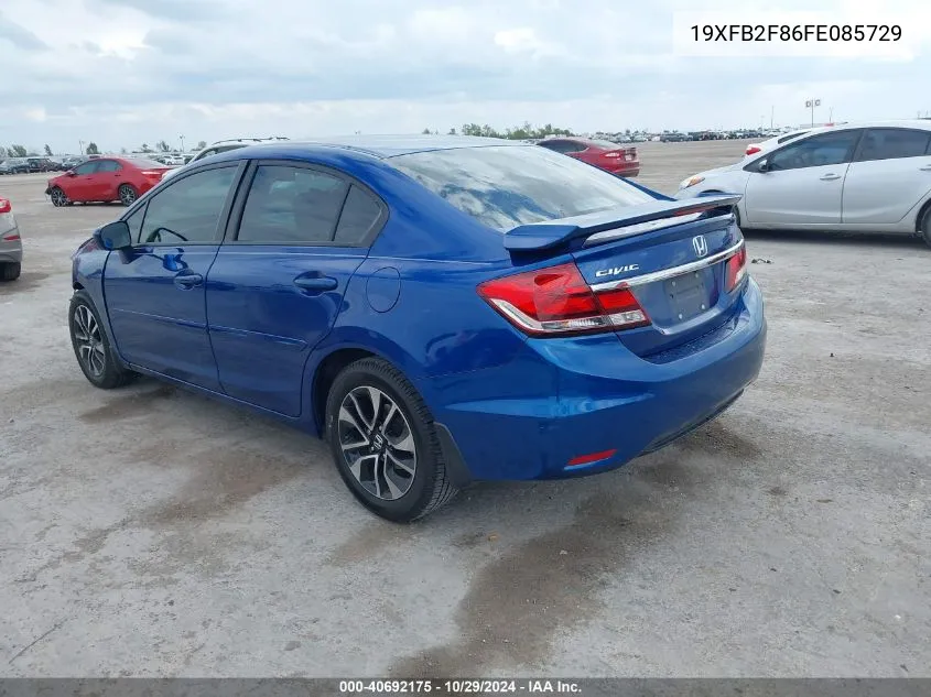 2015 Honda Civic Ex VIN: 19XFB2F86FE085729 Lot: 40692175