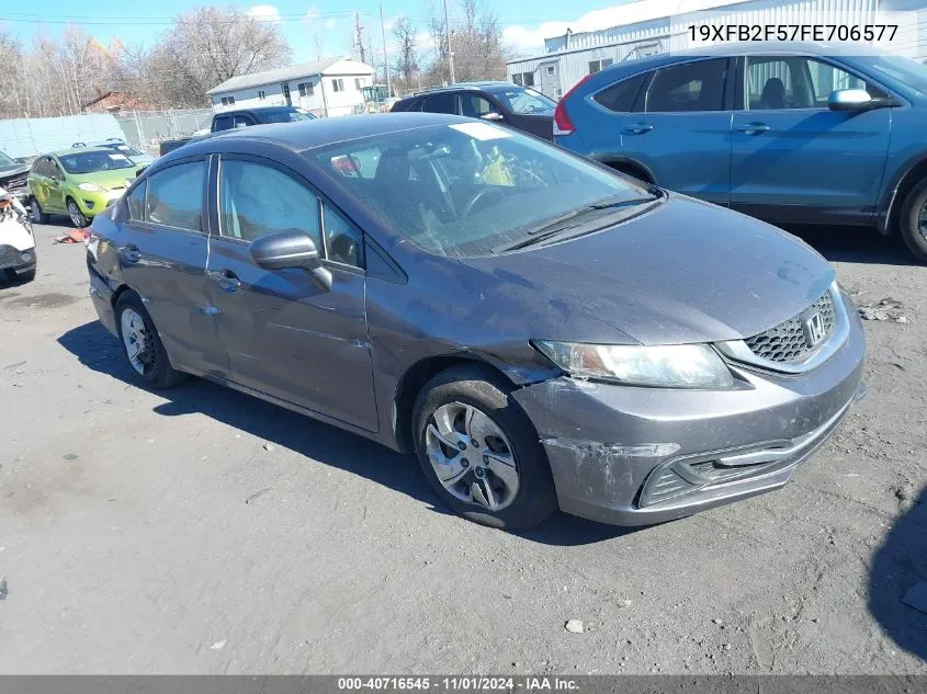 2015 Honda Civic Lx VIN: 19XFB2F57FE706577 Lot: 40716545