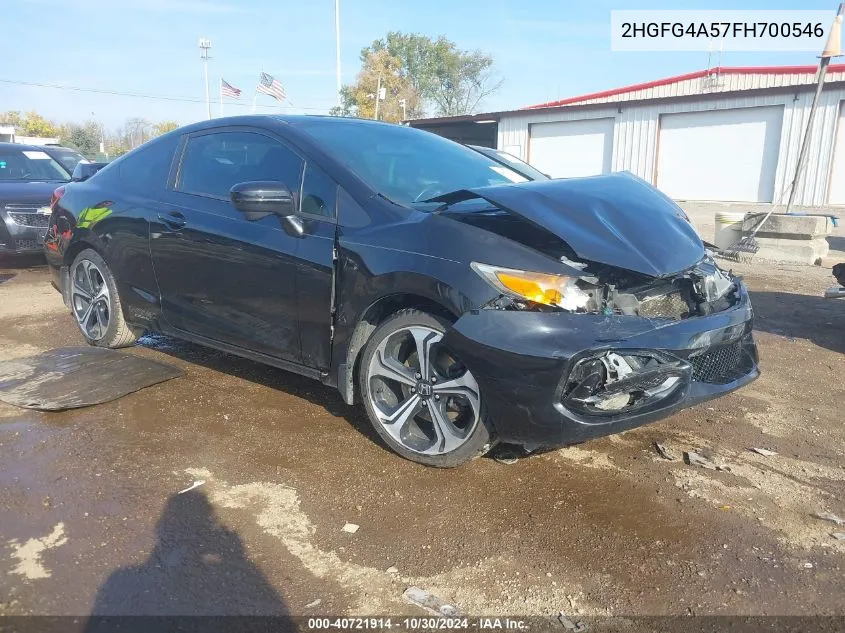 2015 Honda Civic Si VIN: 2HGFG4A57FH700546 Lot: 40721914