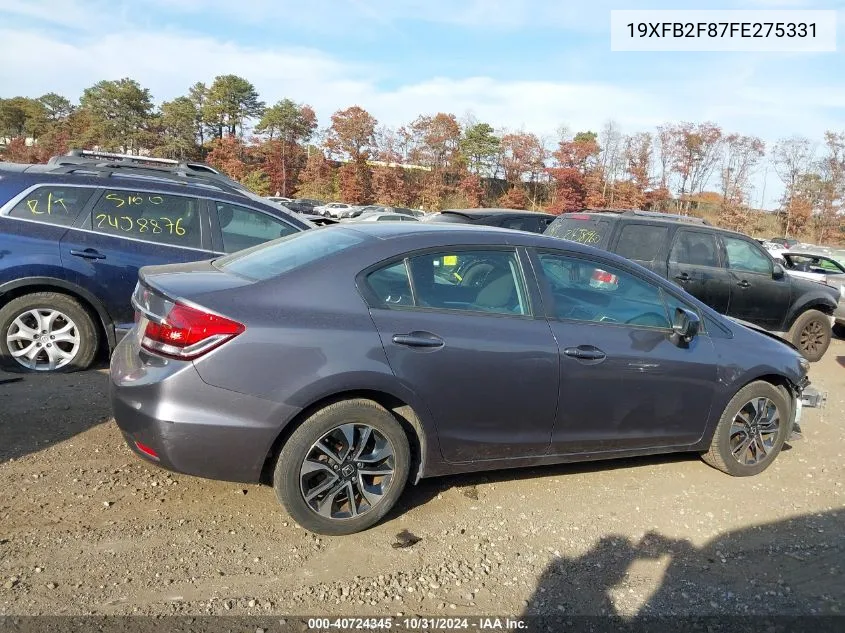 2015 Honda Civic Ex VIN: 19XFB2F87FE275331 Lot: 40724345