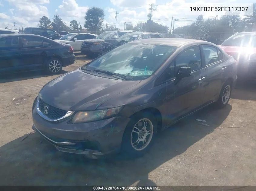 2015 Honda Civic Lx VIN: 19XFB2F52FE117307 Lot: 40728764