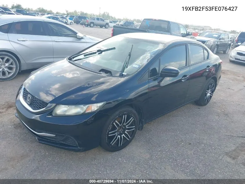 2015 Honda Civic Lx VIN: 19XFB2F53FE076427 Lot: 40729694