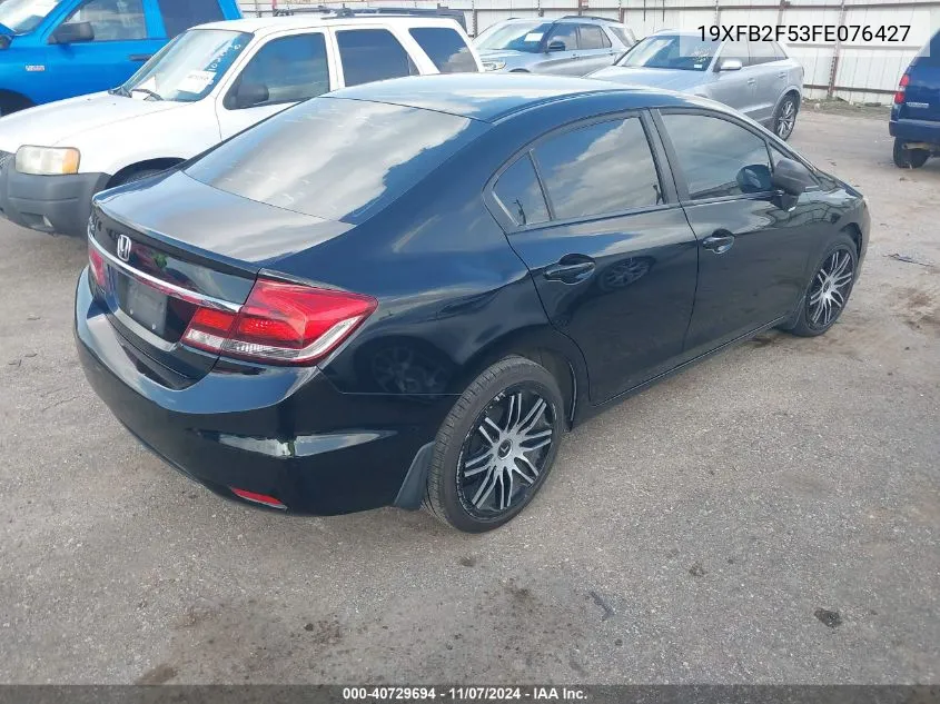 2015 Honda Civic Lx VIN: 19XFB2F53FE076427 Lot: 40729694