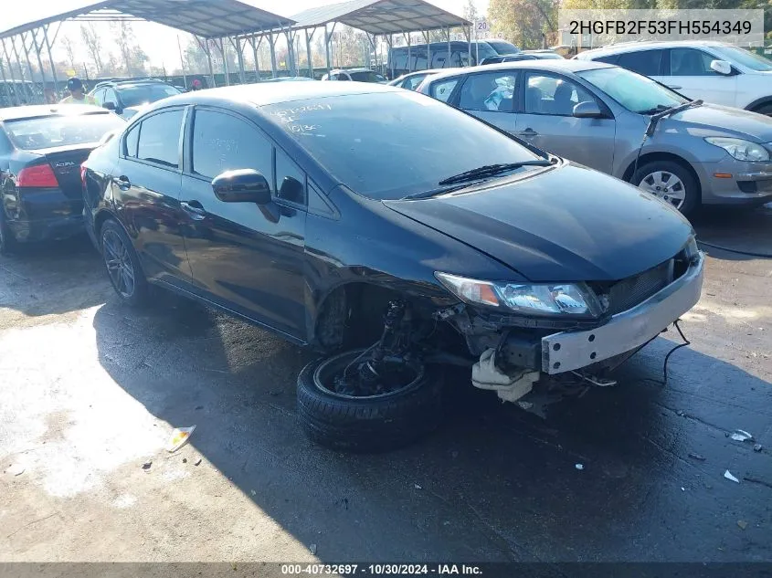 2015 Honda Civic Lx VIN: 2HGFB2F53FH554349 Lot: 40732697