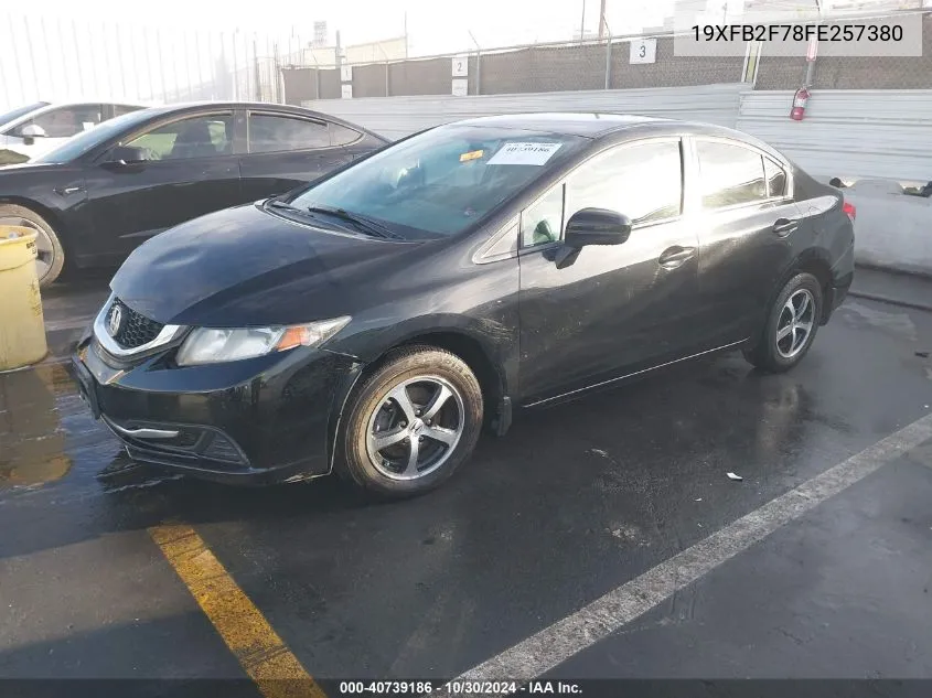 2015 Honda Civic Se VIN: 19XFB2F78FE257380 Lot: 40739186