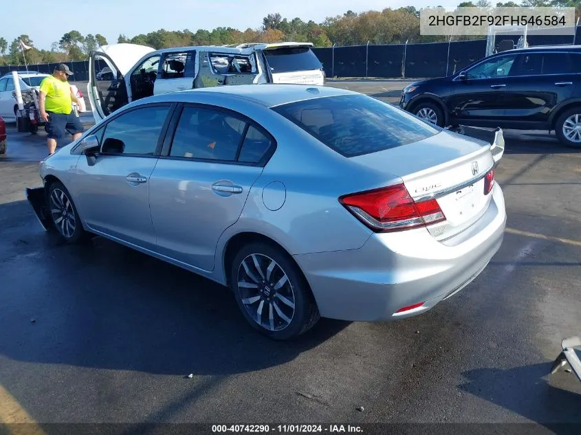 2015 Honda Civic Ex-L VIN: 2HGFB2F92FH546584 Lot: 40742290