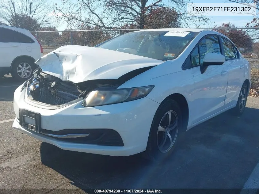 2015 Honda Civic Se VIN: 19XFB2F71FE231302 Lot: 40794230