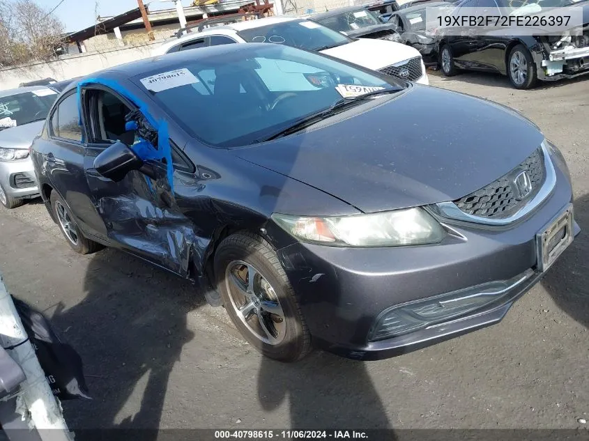 2015 Honda Civic Se VIN: 19XFB2F72FE226397 Lot: 40798615