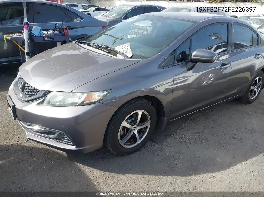 2015 Honda Civic Se VIN: 19XFB2F72FE226397 Lot: 40798615