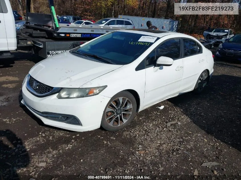 2015 Honda Civic Ex VIN: 19XFB2F83FE219273 Lot: 40799691