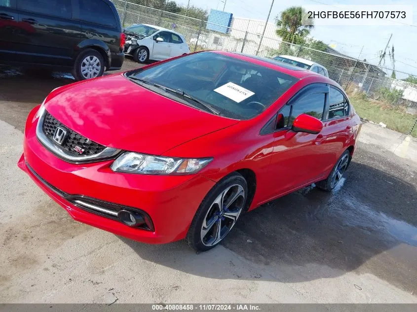 2015 Honda Civic Si VIN: 2HGFB6E56FH707573 Lot: 40808458