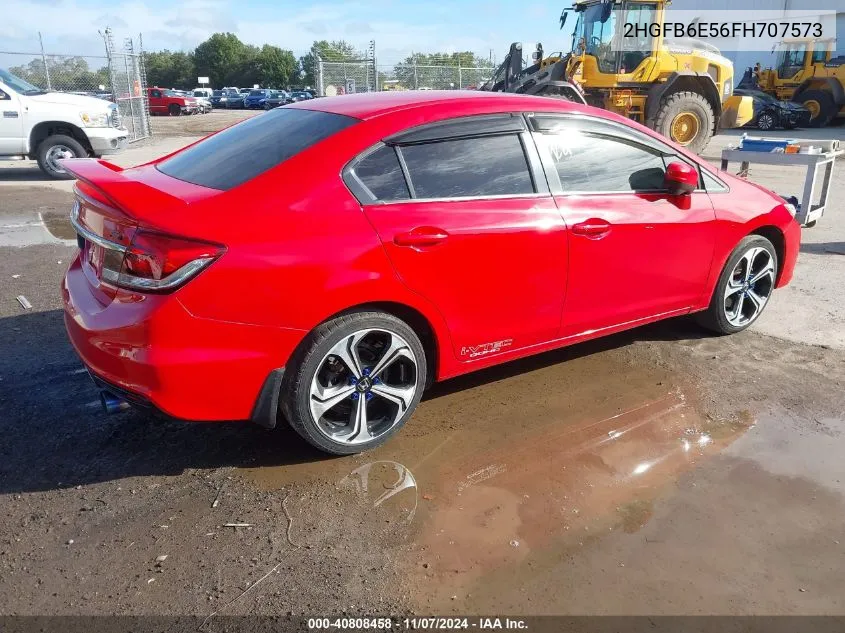 2015 Honda Civic Si VIN: 2HGFB6E56FH707573 Lot: 40808458