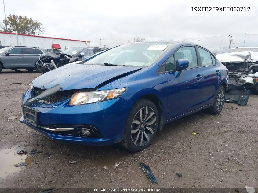 2015 Honda Civic Ex-L VIN: 19XFB2F9XFE063712 Lot: 40817453