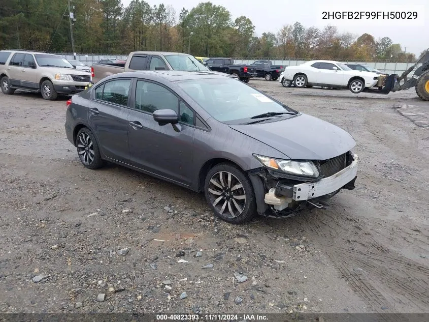 2015 Honda Civic Ex-L VIN: 2HGFB2F99FH50029 Lot: 40823393