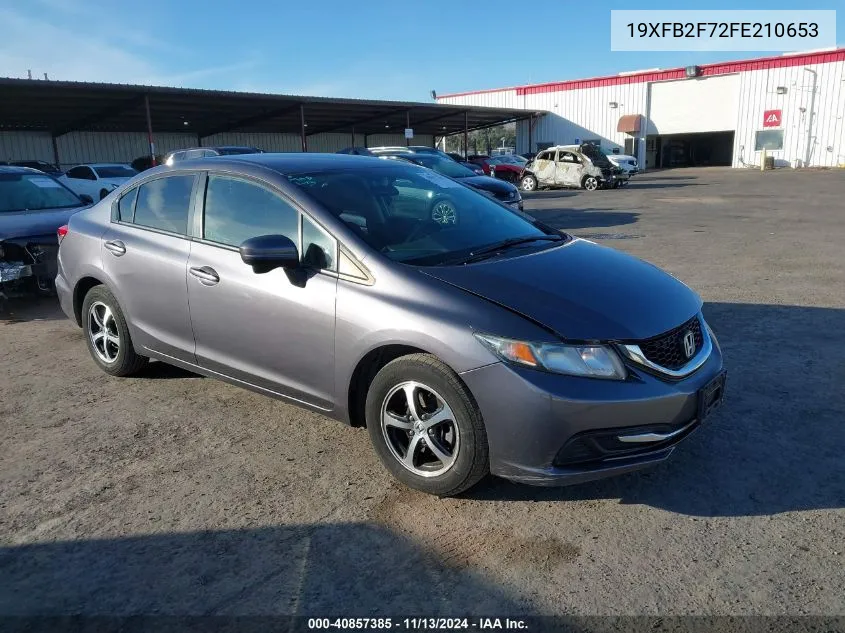 2015 Honda Civic Se VIN: 19XFB2F72FE210653 Lot: 40857385