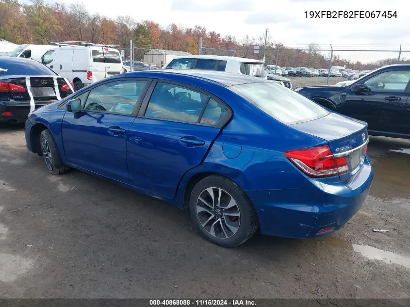 2015 Honda Civic Ex VIN: 19XFB2F82FE067454 Lot: 40868088