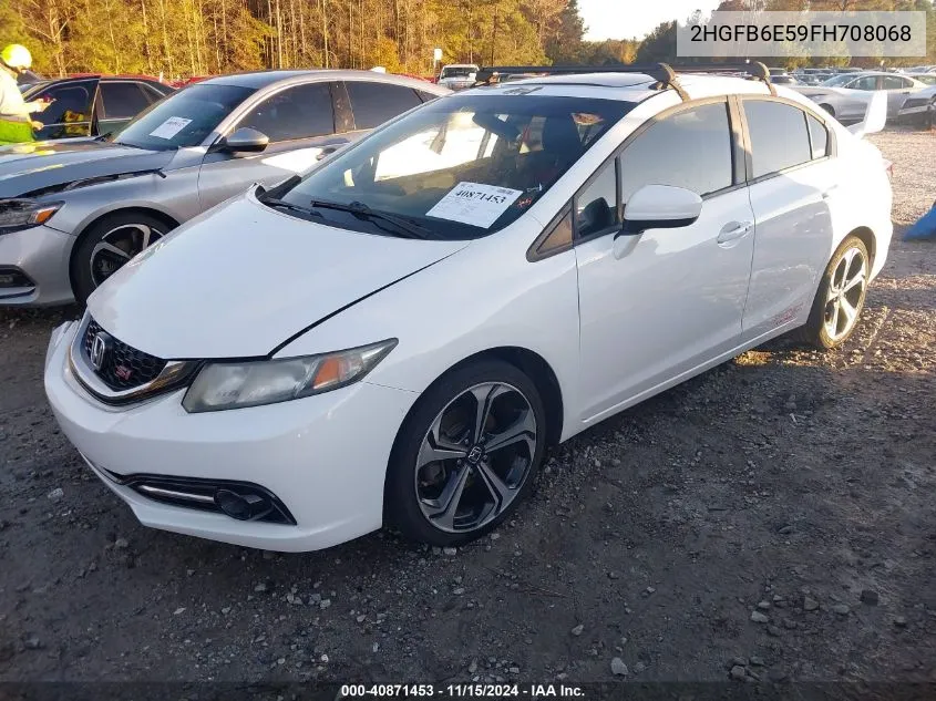 2015 Honda Civic Si VIN: 2HGFB6E59FH708068 Lot: 40871453