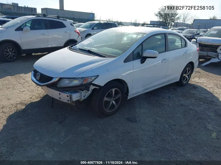 2015 Honda Civic Se VIN: 19XFB2F72FE258105 Lot: 40877926