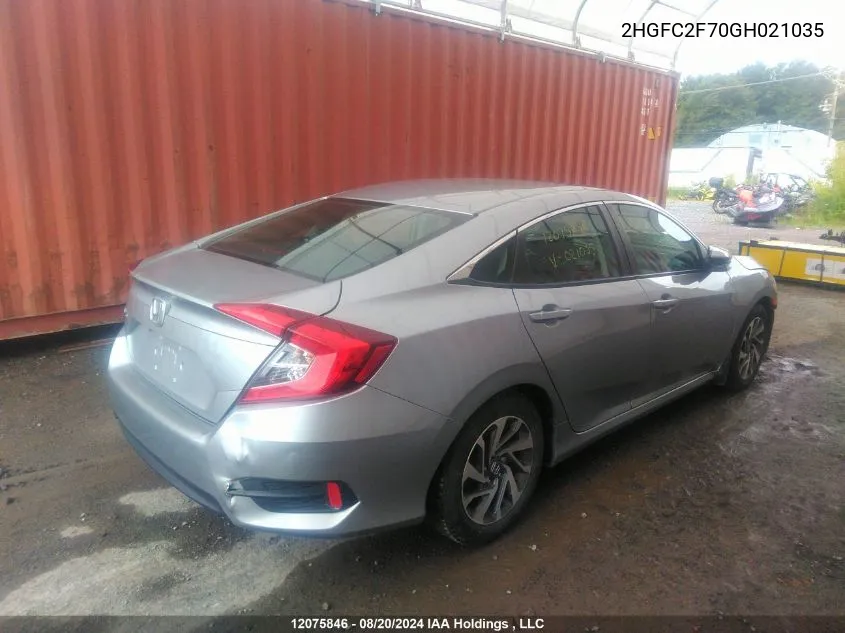 2HGFC2F70GH021035 2016 Honda Civic Sedan