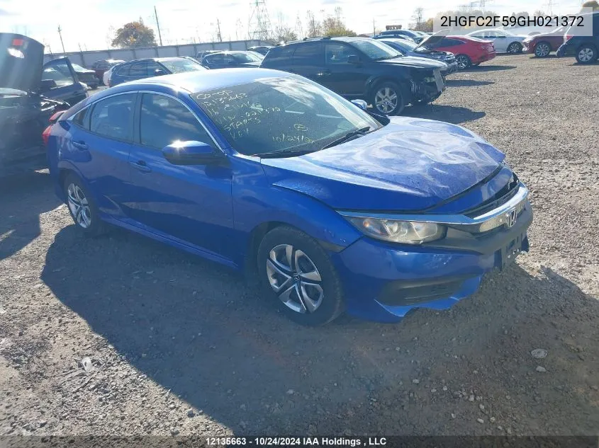 2016 Honda Civic Sedan VIN: 2HGFC2F59GH021372 Lot: 12135663