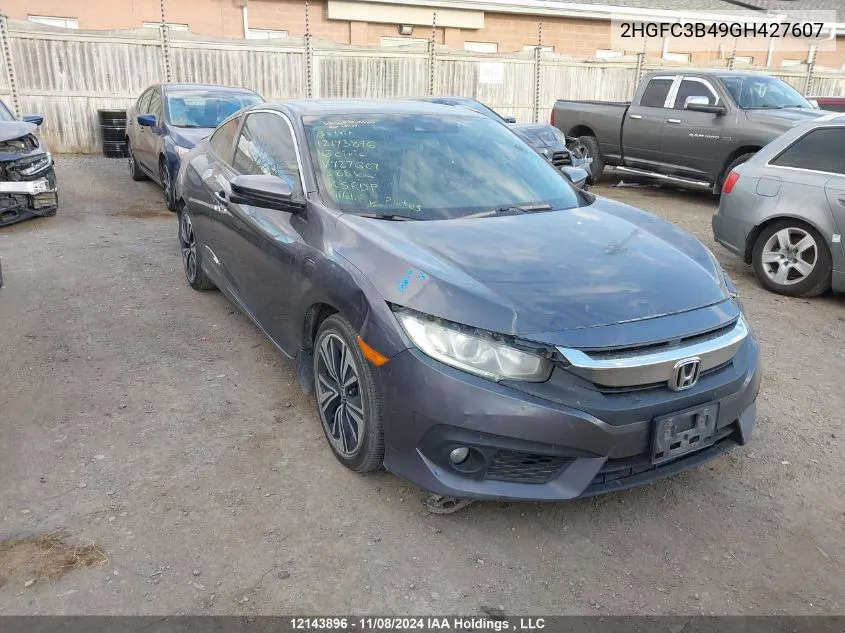 2016 Honda Civic VIN: 2HGFC3B49GH427607 Lot: 12143896