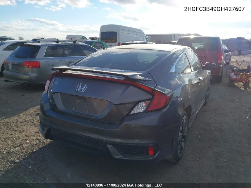 2016 Honda Civic VIN: 2HGFC3B49GH427607 Lot: 12143896