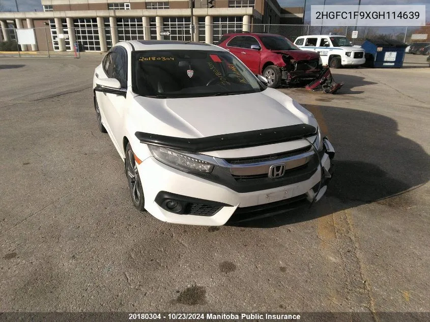 2HGFC1F9XGH114639 2016 Honda Civic Touring