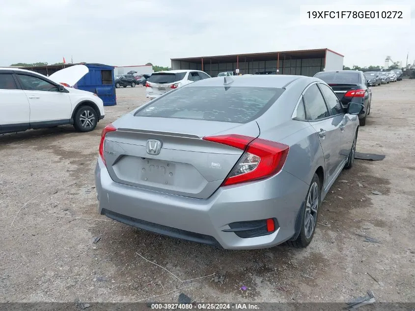 19XFC1F78GE010272 2016 Honda Civic Ex-L