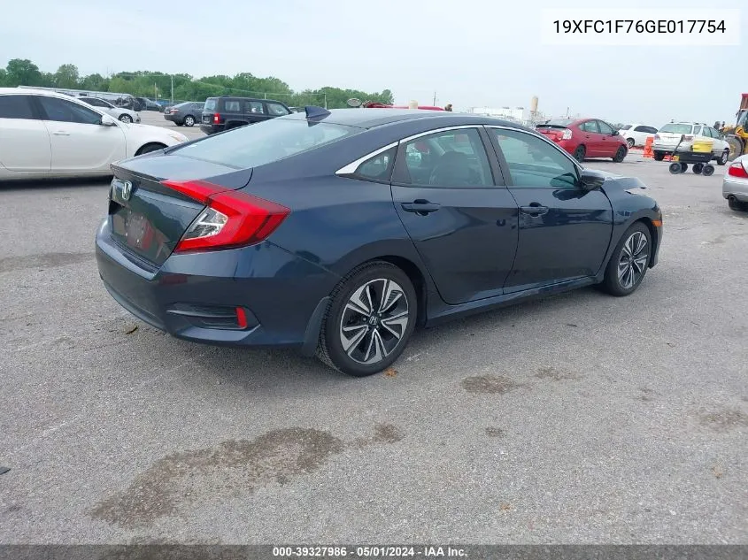 2016 Honda Civic Ex-L VIN: 19XFC1F76GE017754 Lot: 39327986