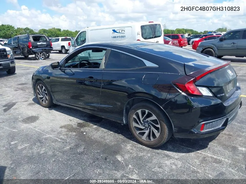 2016 Honda Civic Lx-P VIN: 2HGFC4B07GH310823 Lot: 39349885