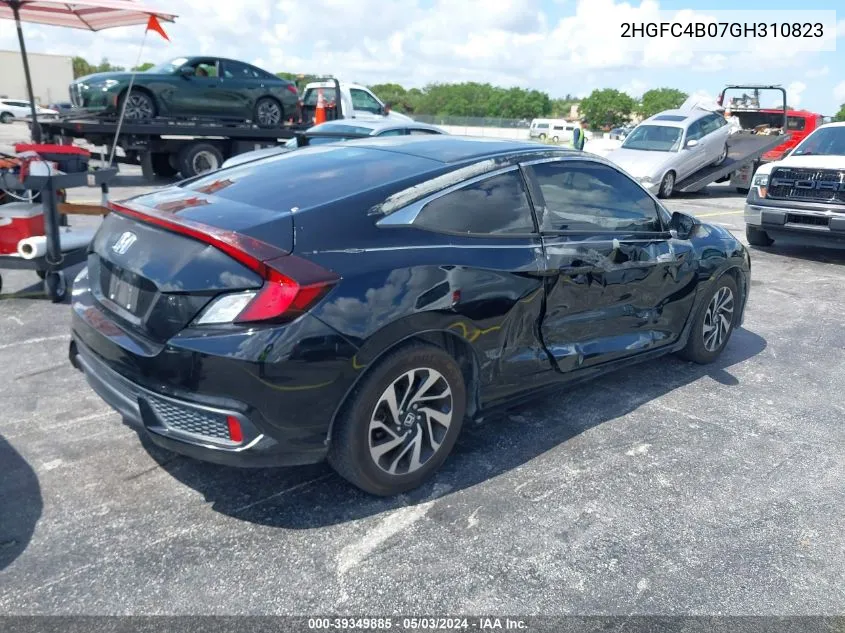 2HGFC4B07GH310823 2016 Honda Civic Lx-P