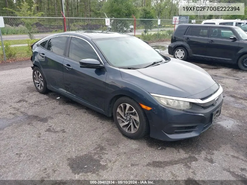 19XFC2F70GE222394 2016 Honda Civic Ex