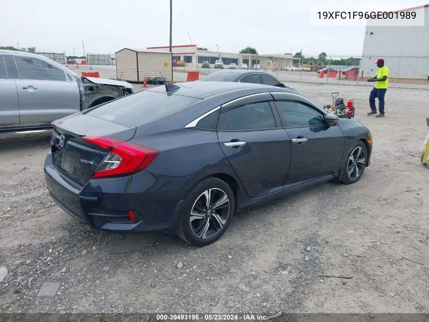 2016 Honda Civic Touring VIN: 19XFC1F96GE001989 Lot: 39493195