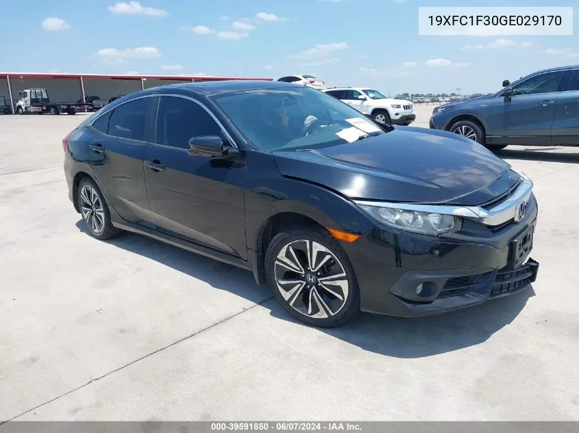 2016 Honda Civic Ex-T VIN: 19XFC1F30GE029170 Lot: 39591850