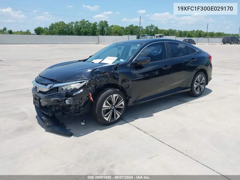 2016 Honda Civic Ex-T VIN: 19XFC1F30GE029170 Lot: 39591850