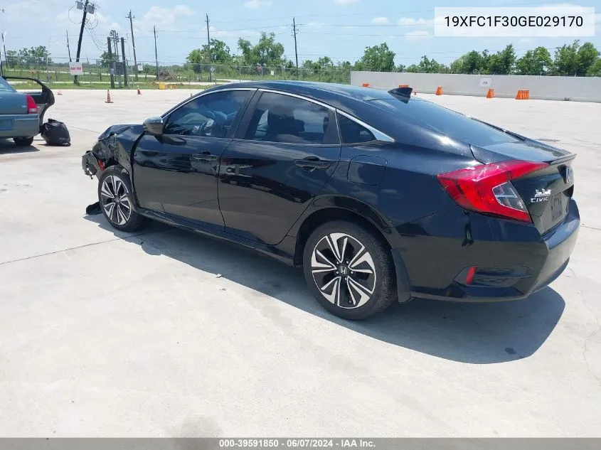 2016 Honda Civic Ex-T VIN: 19XFC1F30GE029170 Lot: 39591850