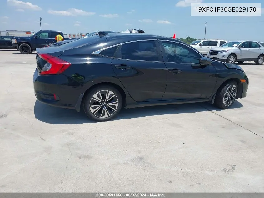 2016 Honda Civic Ex-T VIN: 19XFC1F30GE029170 Lot: 39591850