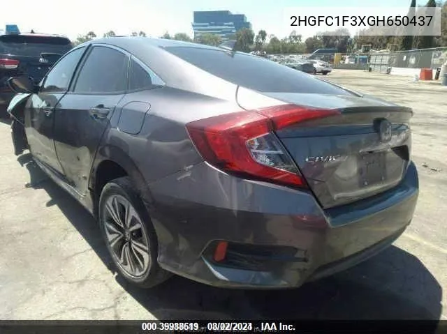 2HGFC1F3XGH650437 2016 Honda Civic Ex-T