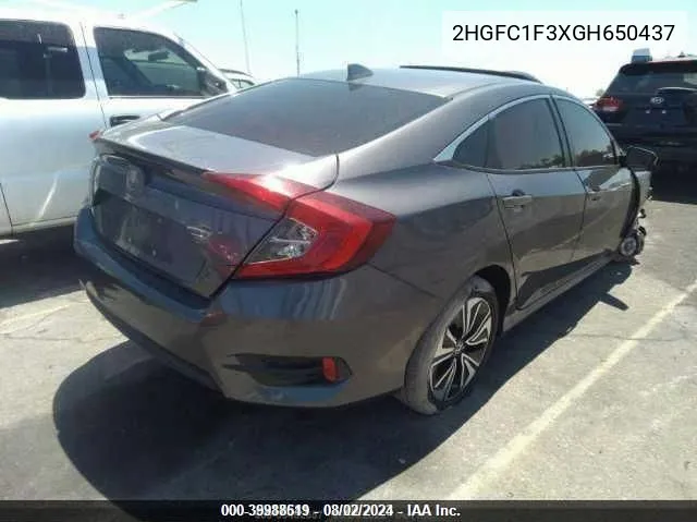 2HGFC1F3XGH650437 2016 Honda Civic Ex-T