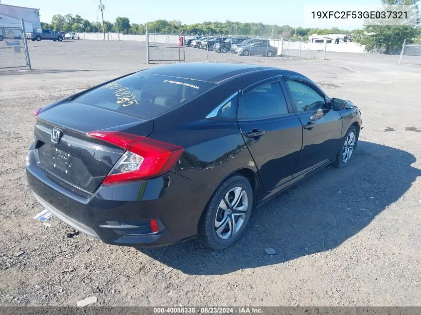 19XFC2F53GE037321 2016 Honda Civic Lx