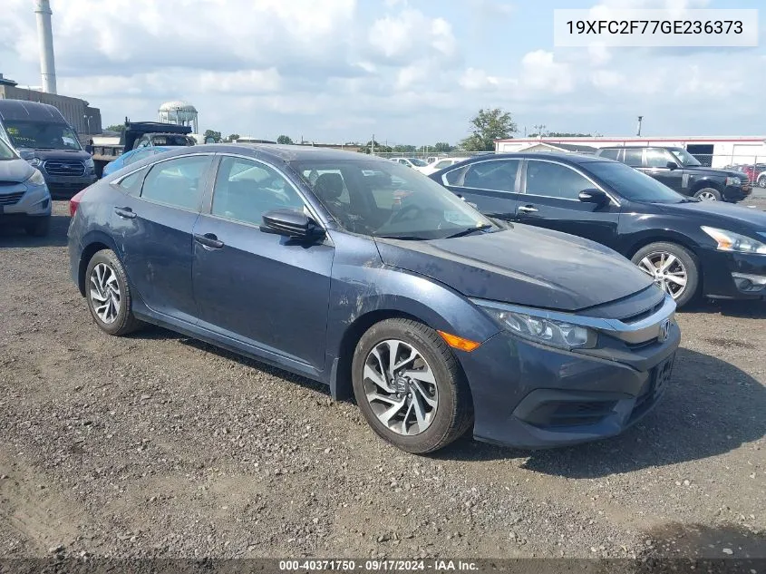 2016 Honda Civic Ex VIN: 19XFC2F77GE236373 Lot: 40371750