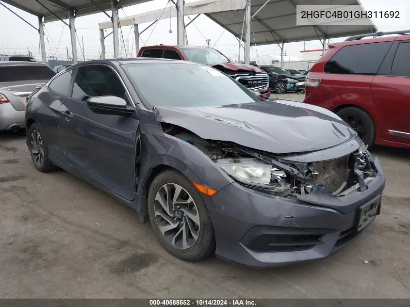 2HGFC4B01GH311692 2016 Honda Civic Lx-P