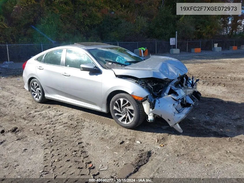 2016 Honda Civic Ex VIN: 19XFC2F7XGE072973 Lot: 40590277