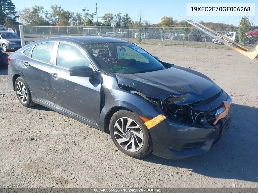 19XFC2F70GE006268 2016 Honda Civic Ex