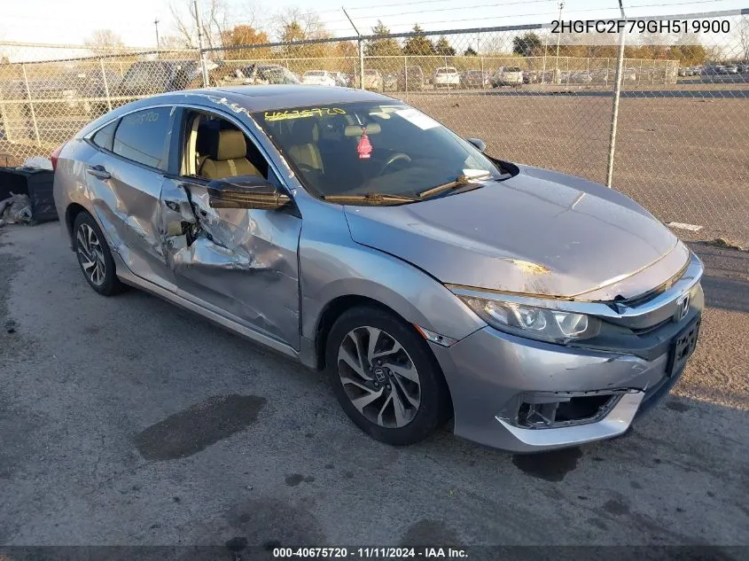 2016 Honda Civic Ex VIN: 2HGFC2F79GH519900 Lot: 40675720