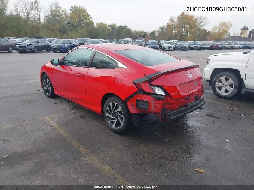 2016 Honda Civic Lx-P VIN: 2HGFC4B09GH303081 Lot: 40698961