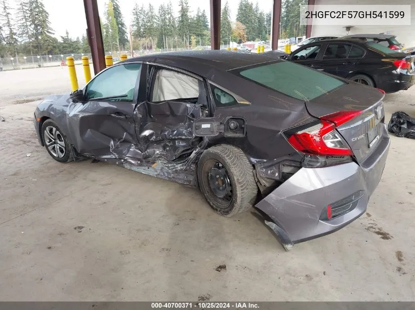 2HGFC2F57GH541599 2016 Honda Civic Lx