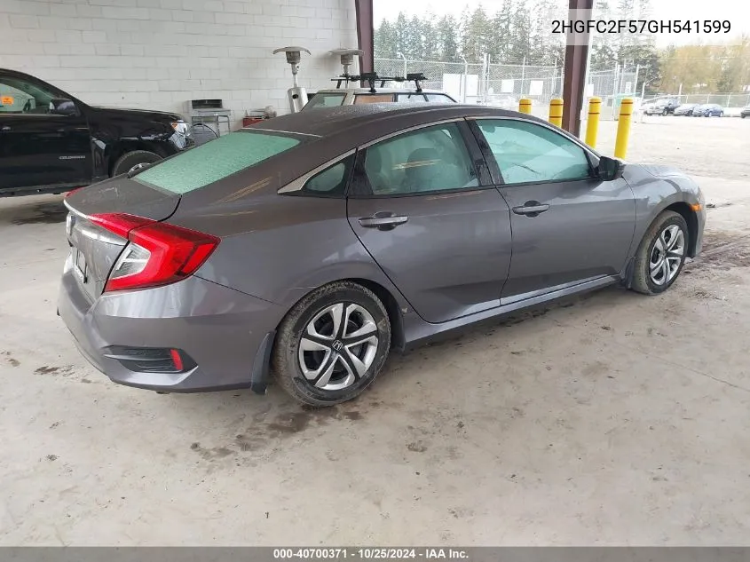 2HGFC2F57GH541599 2016 Honda Civic Lx