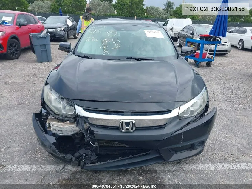 2016 Honda Civic Ex VIN: 19XFC2F83GE082155 Lot: 40704351